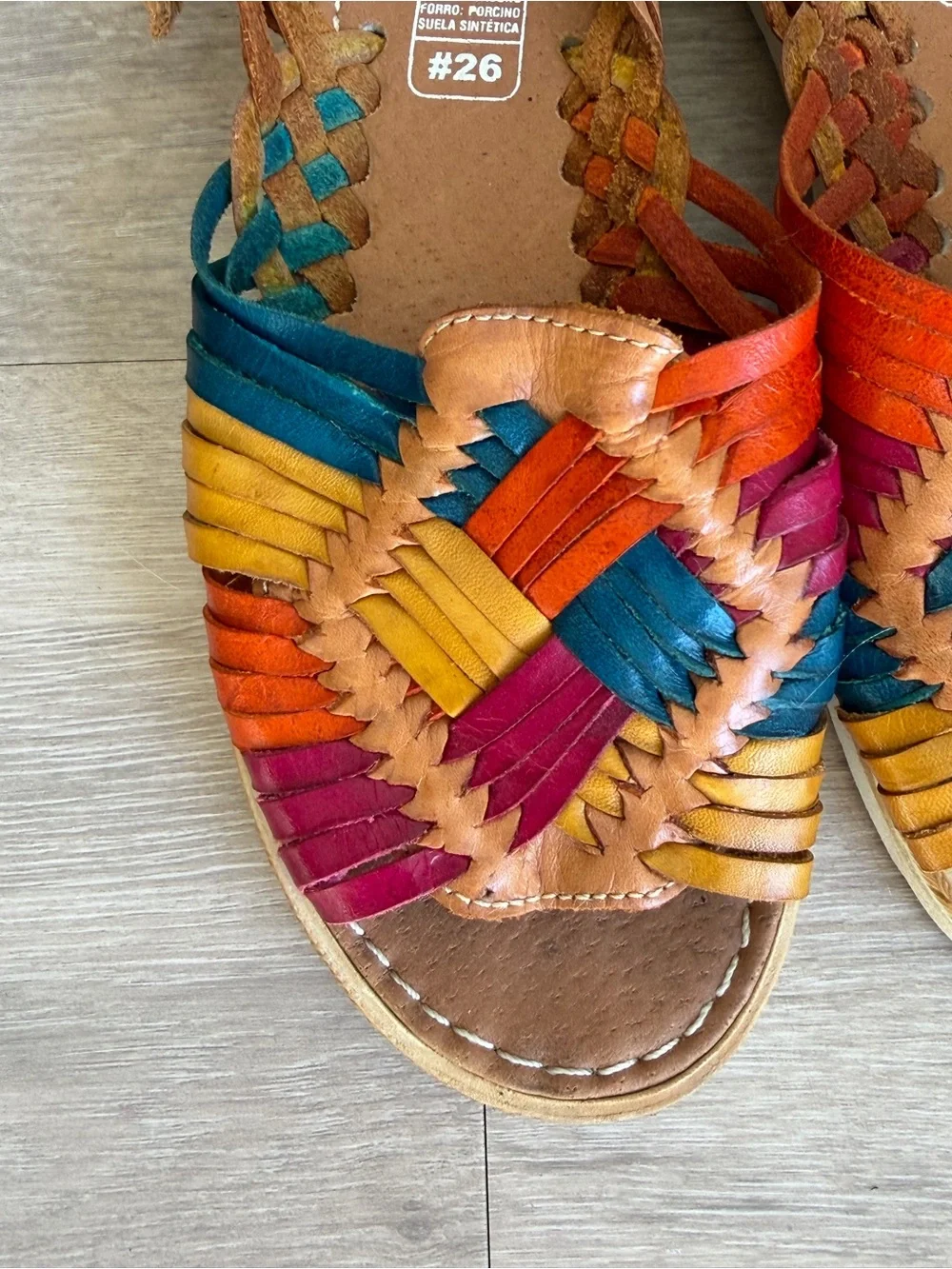 Multicolor Woven Leather Espadrille Sandals - Women